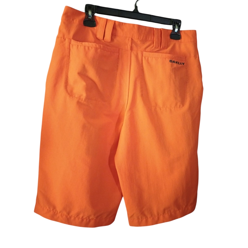 Oakley Athletic Orange Shorts Lightweight Activewear - Picture 8 of 13
